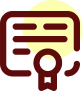 An icon of a document with a magnifying glass.